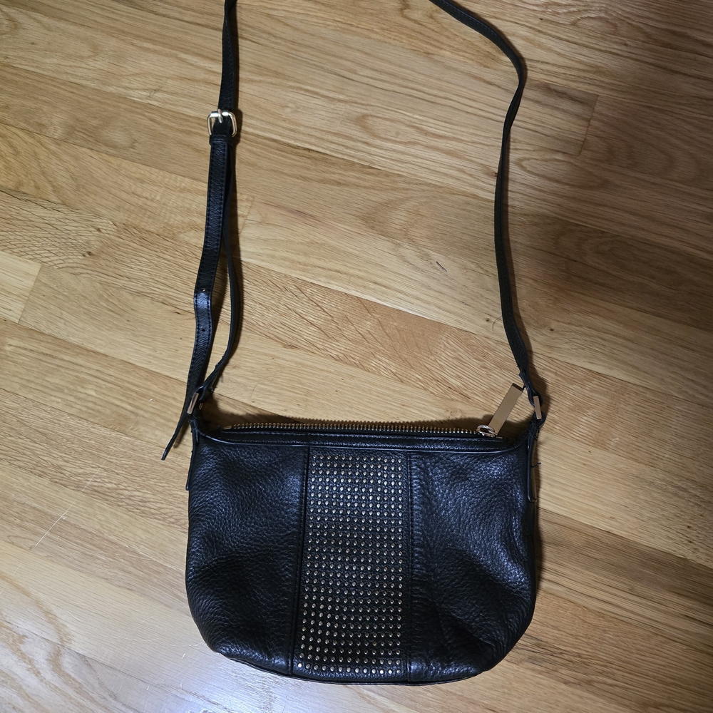 Black Leather Crossbody Bag